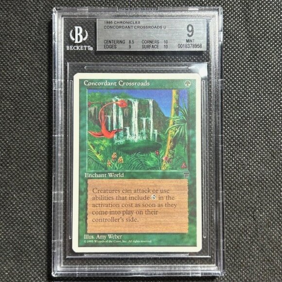 1995 MTG Magic The Gathering Chronicles Concordant Crossroads BGS 9 MINT - Picture 1 of 3